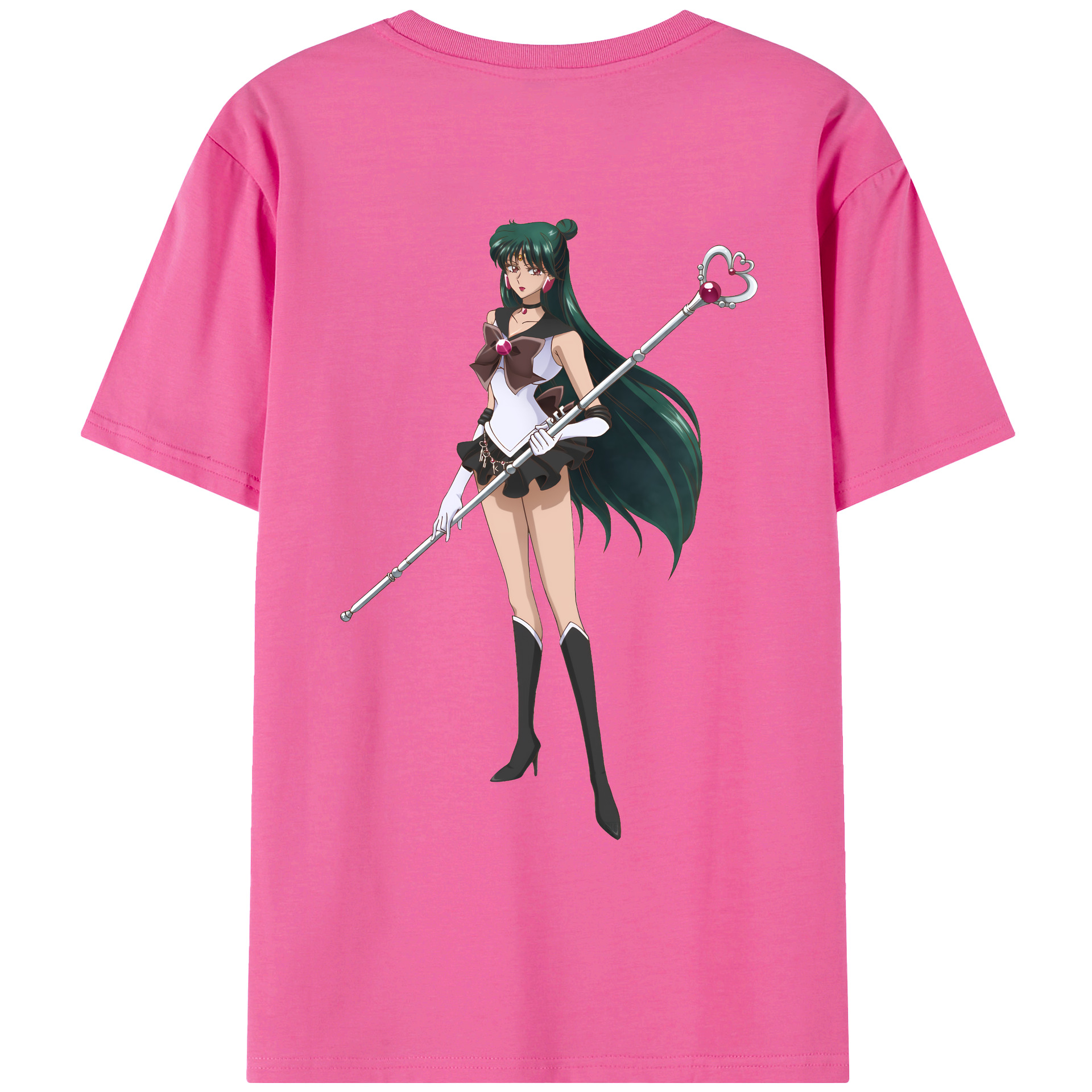 （画像用） 美少女戦士セーラームーン 冥王せつな Sailor Moon Meiou Setsuna レディース半袖Tシャツ(バックプリント)